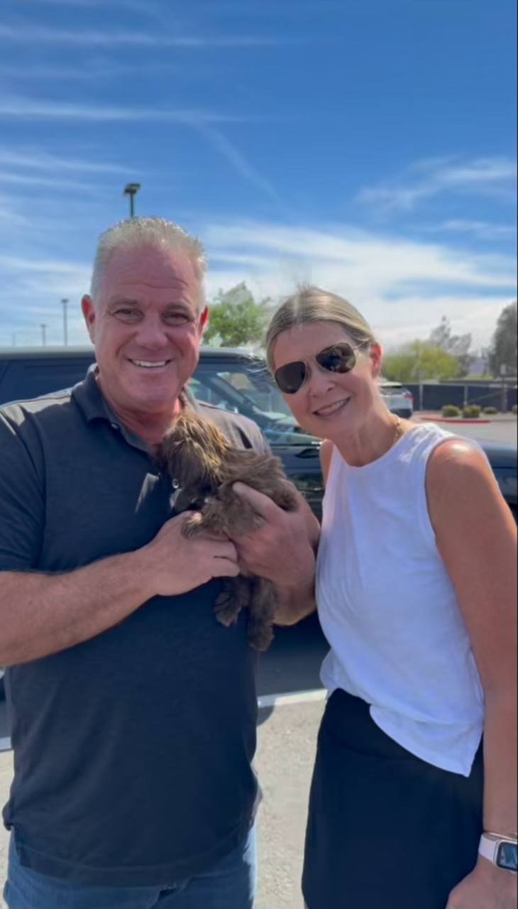Nathan & Cate Brightwater with their Shih Tzu puppy from Royal Puff Paw Shihtzu