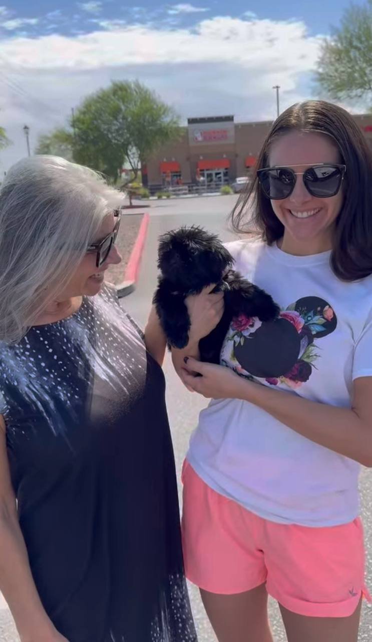 Tom & Rosalie Vance with their Shih Tzu puppy from Royal Puff Paw Shihtzu
